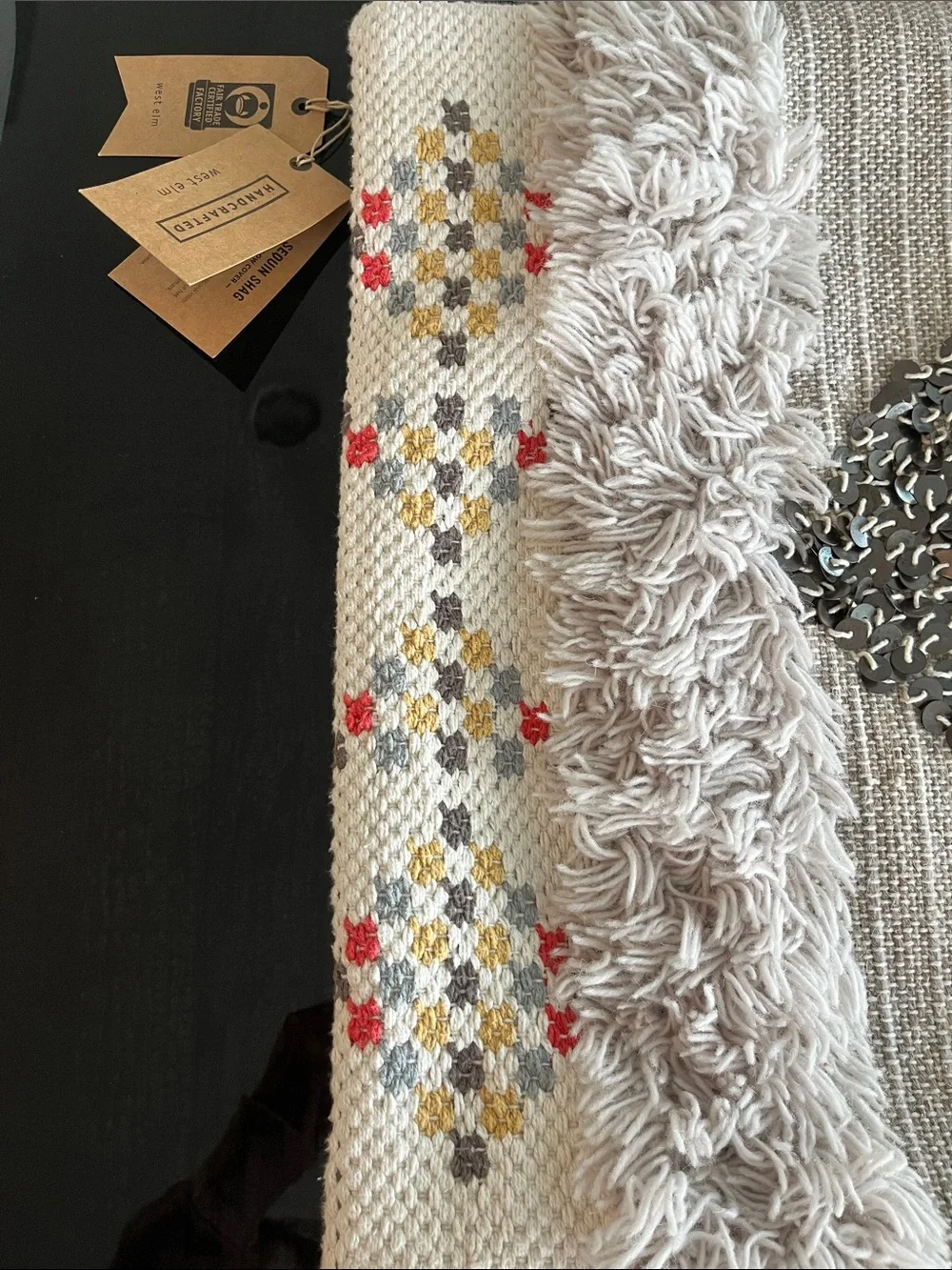 West Elm Neutral Handwoven Accent Pillow Cover